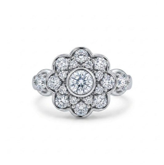 Sterling Silver Floral Design Ring