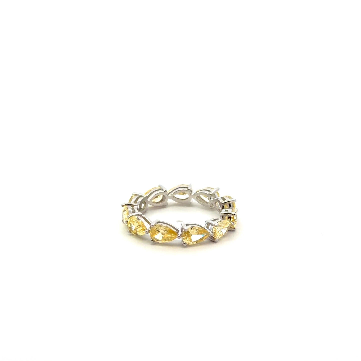 Sterling Silver Pear Cut Eternity Ring