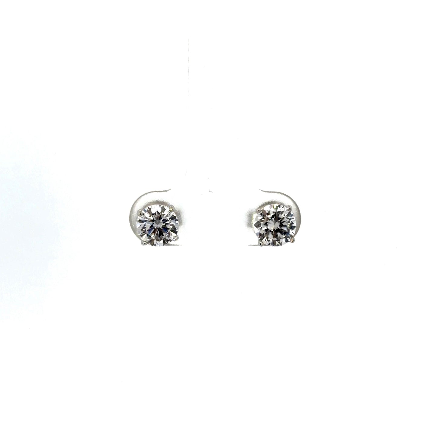 Sterling Silver Cubic Zirconia Stud Earrings
