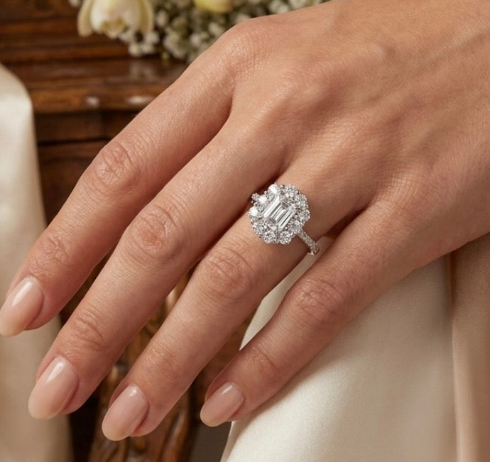 Sterling Silver Floral Design Ring