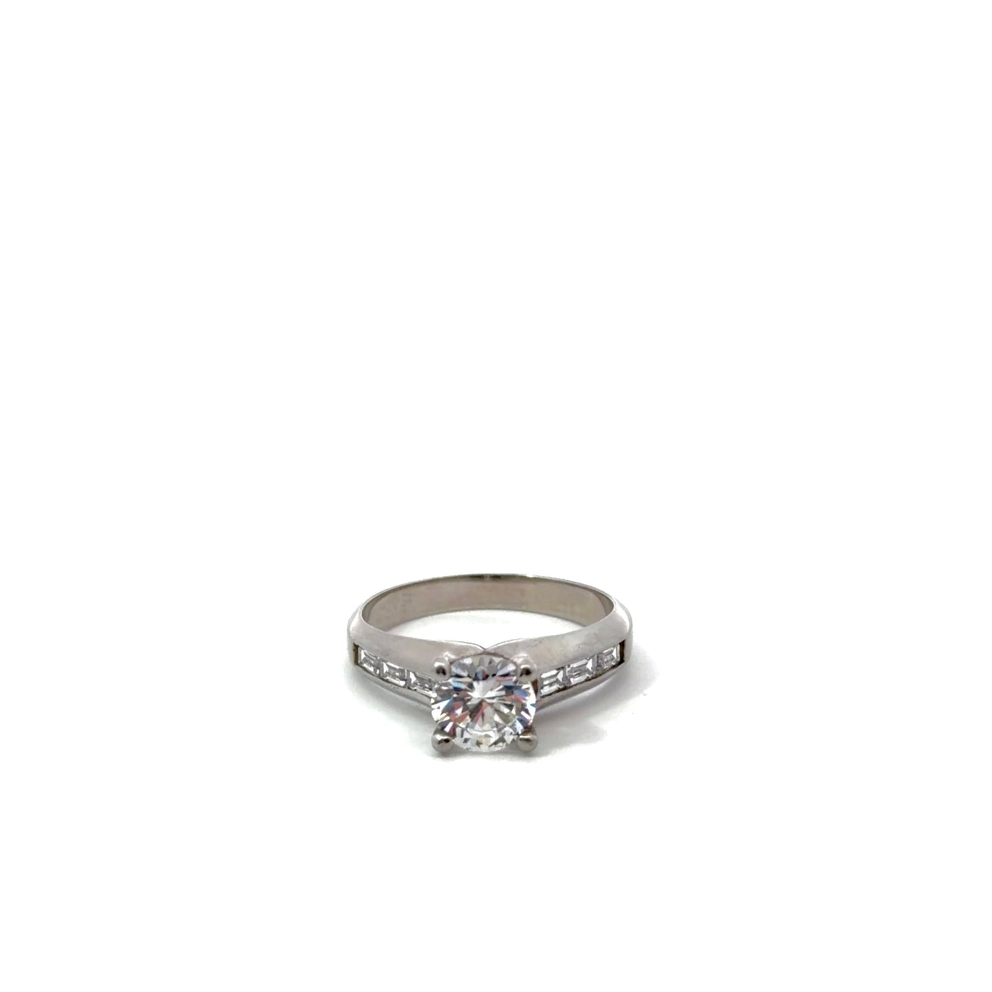 Sterling Silver Solitaire Engagement Ring