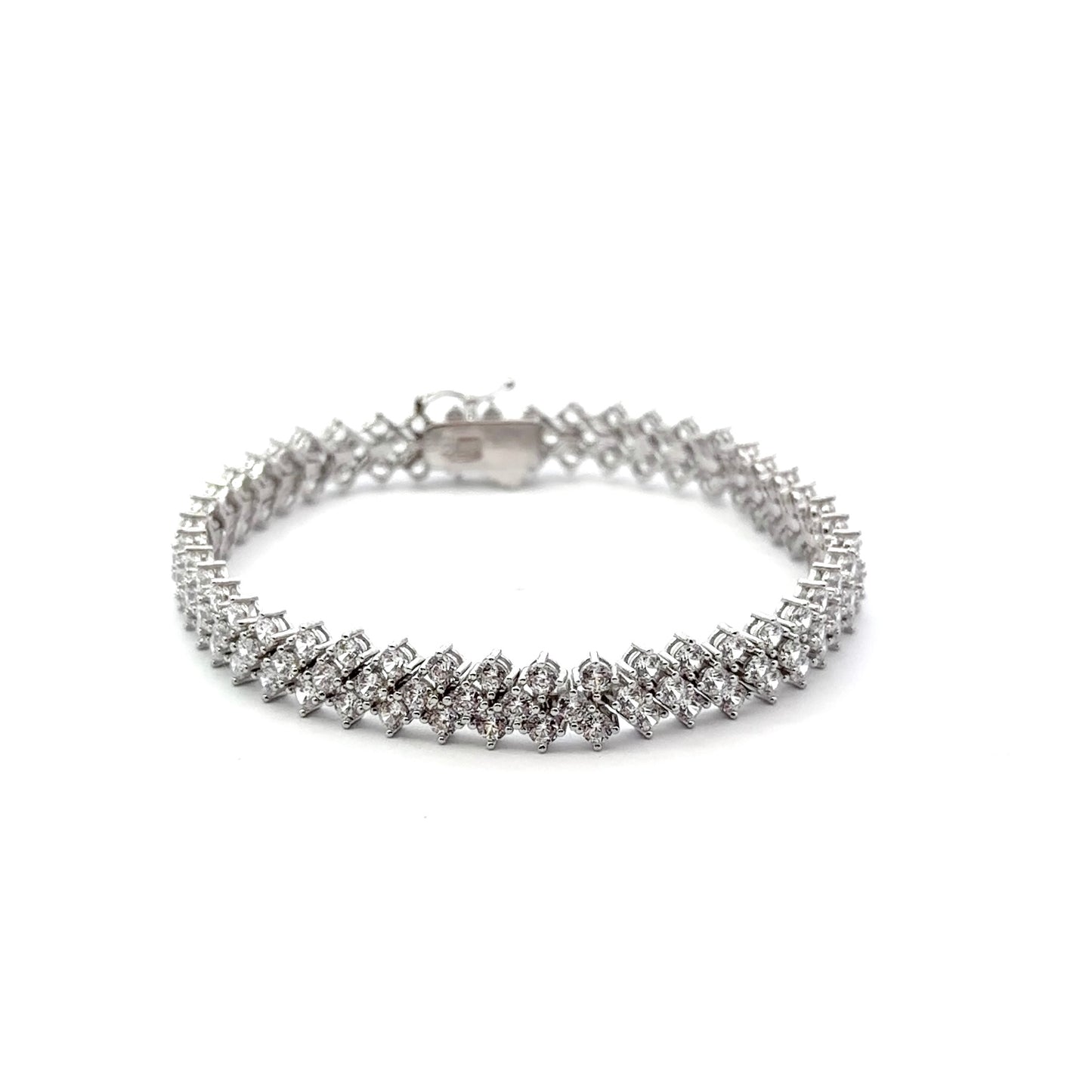 Sterling Silver Round Cubic Zirconia Tennis Bracelet