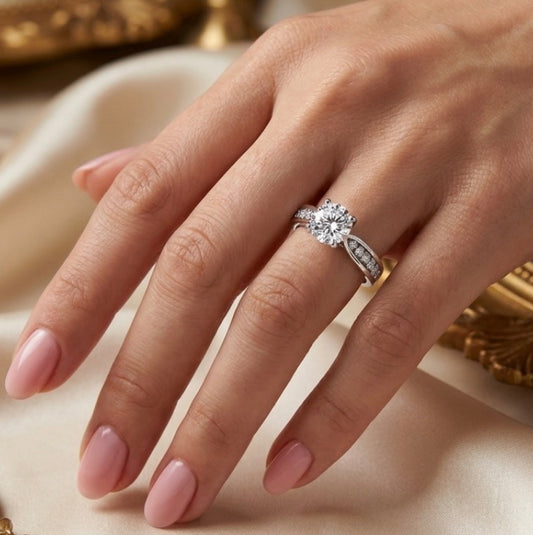 Sterling Silver Cathedral Style Ring