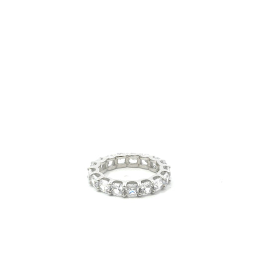 Sterling Silver Cubic Zirconia Eternity Ring