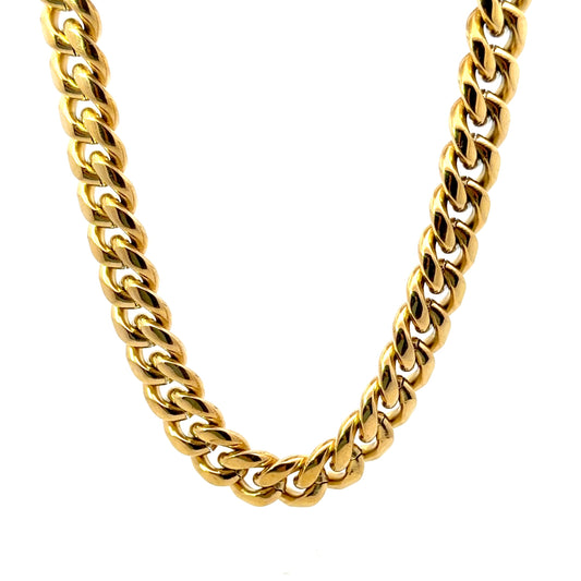 Gold Plated Stainless Steel Mens Chain Necklace