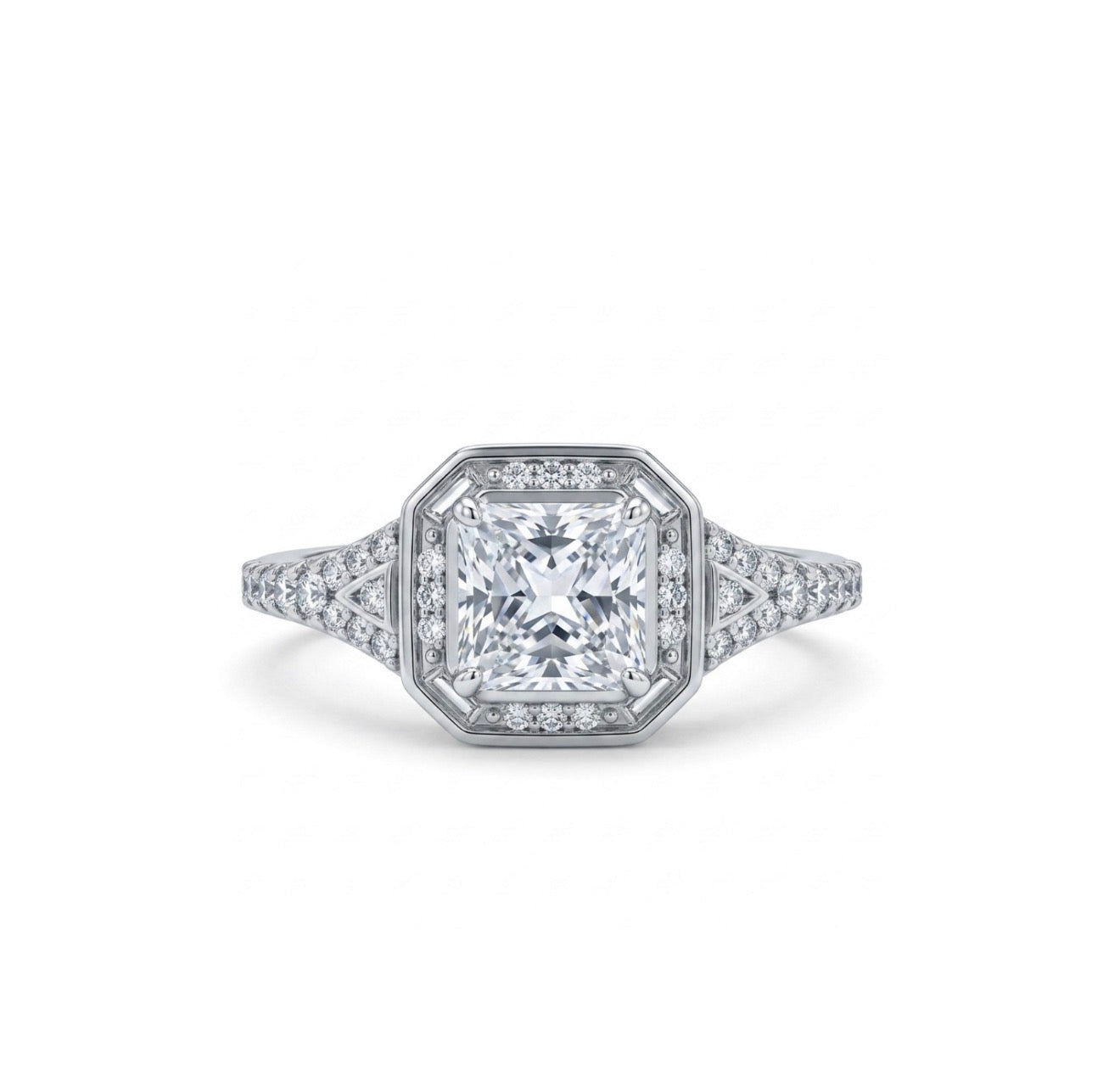 Sterling Silver Cushion-cut Cubic Zirconia Ring