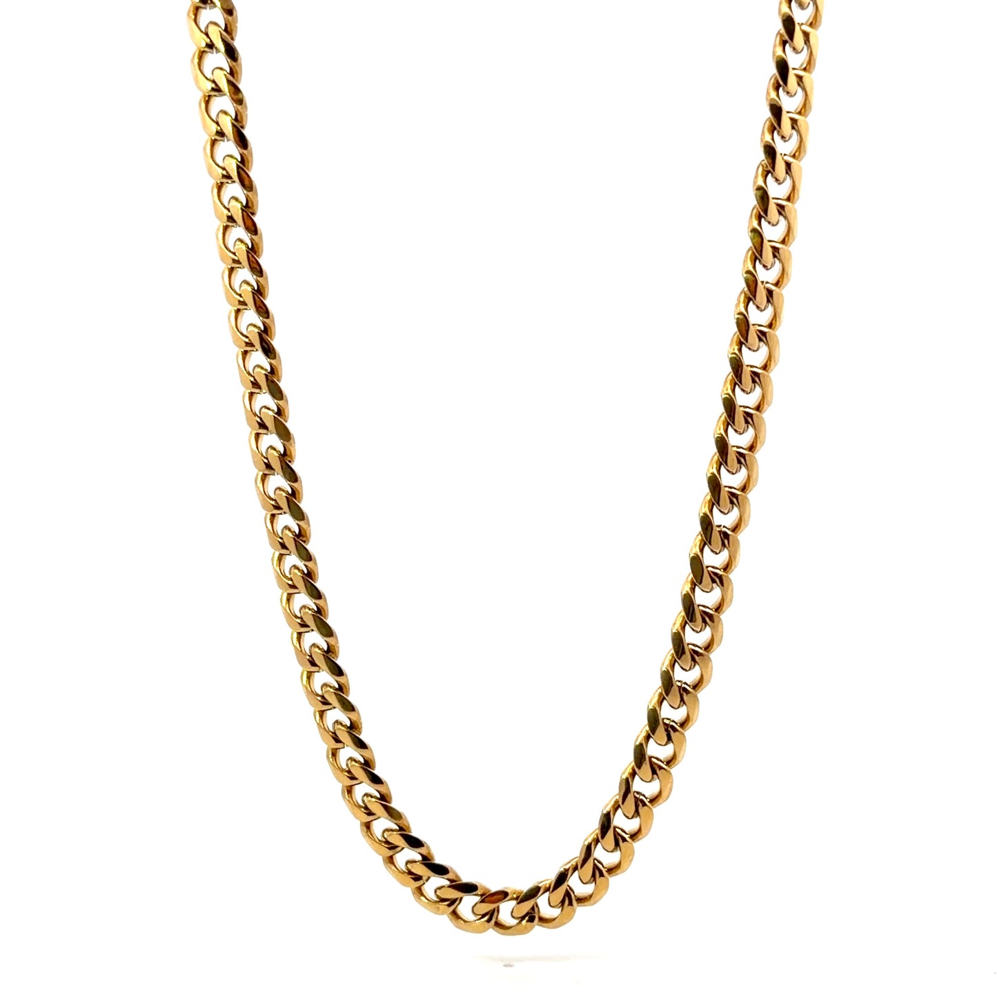 Gold Plated Cuban Chain Link Necklace