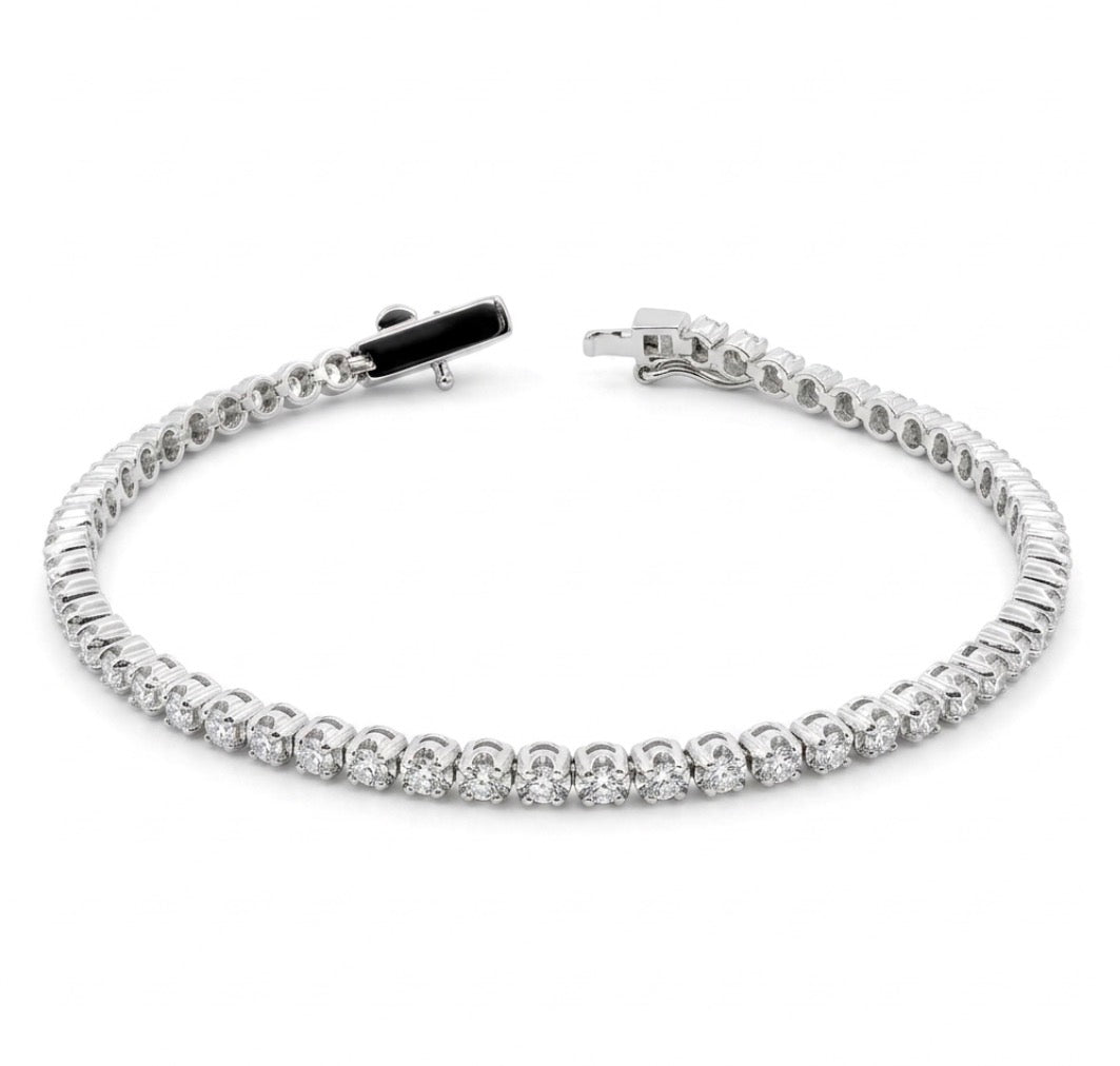 Sterling Silver Cubic Zirconia Tennis Bracelet
