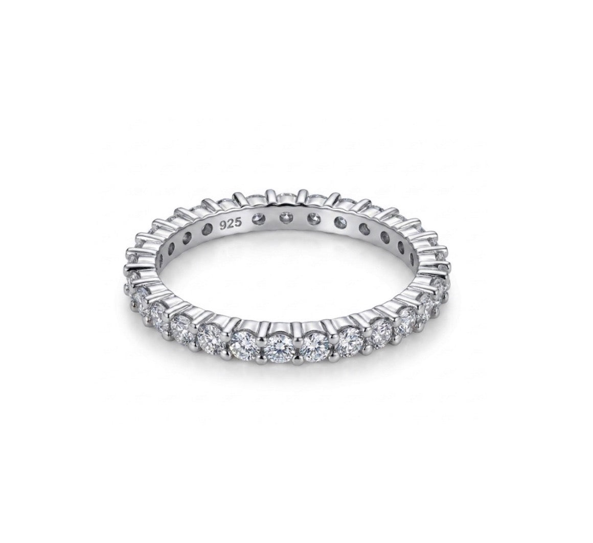 Sterling Silver Eternity brillant-cut Ladies Band