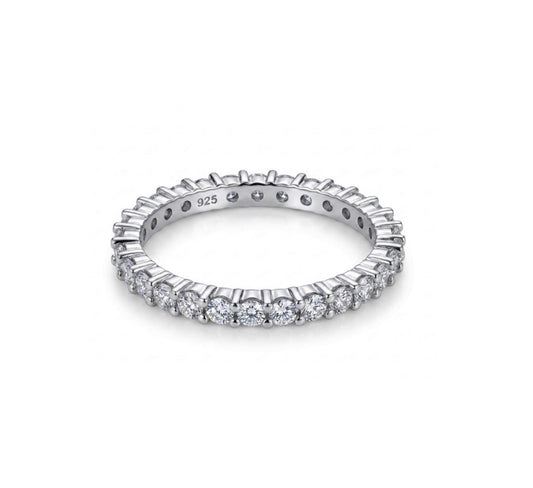 Sterling Silver Eternity brillant-cut Ladies Band