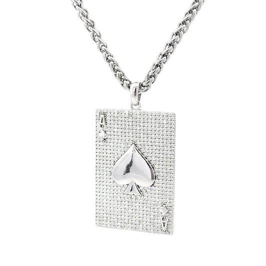 Sterling Silver Ace of Spades Pendant