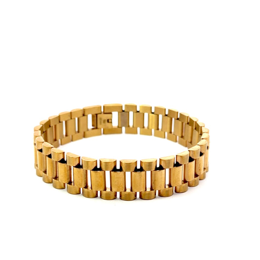 Gold Plated Watch band Link Bracelet