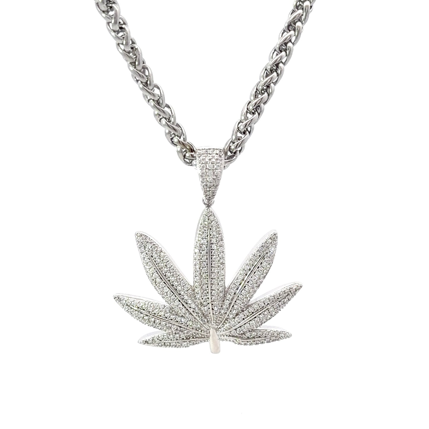 Sterling Silver Plant Leaf Pendant