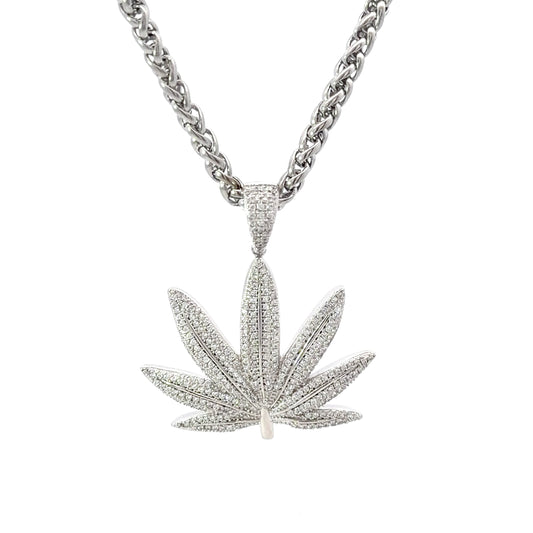 Sterling Silver Plant Leaf Pendant