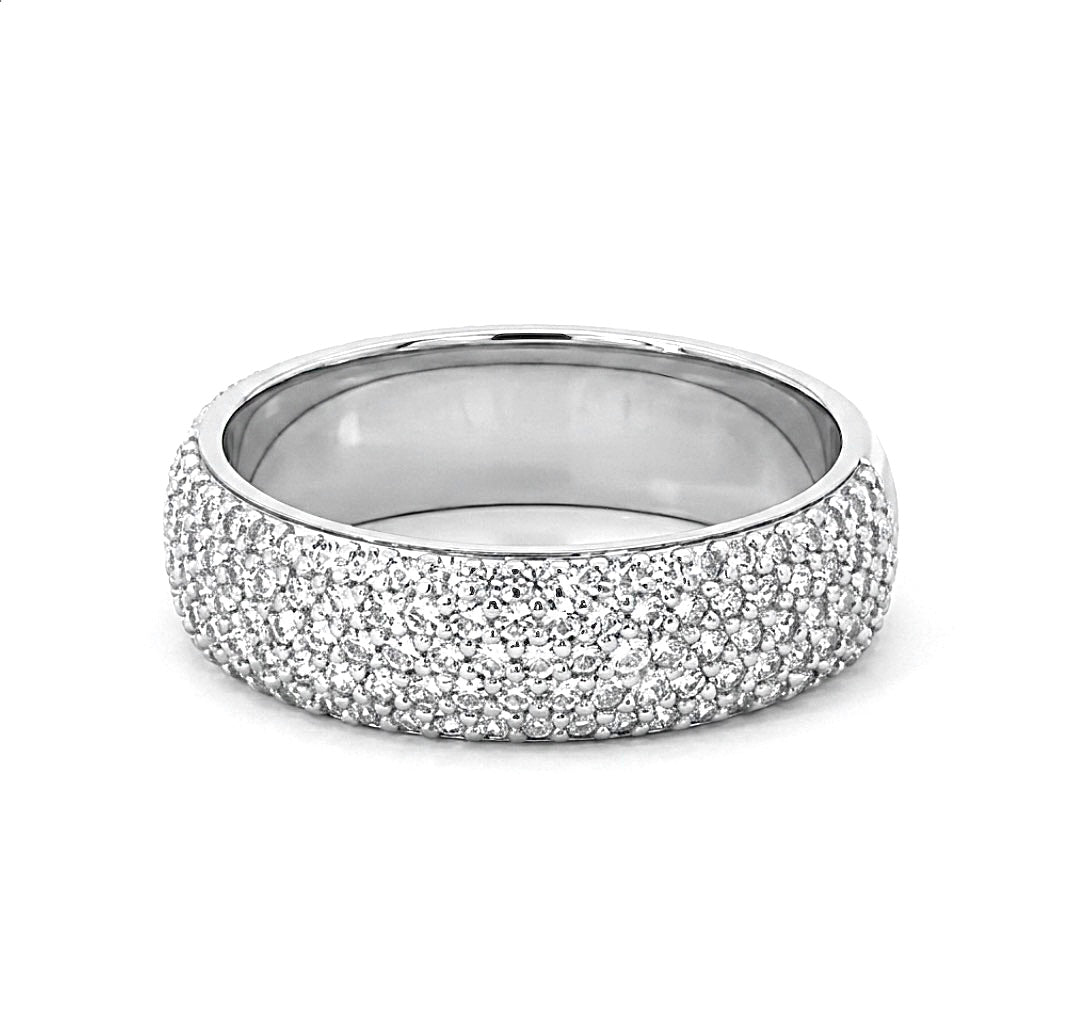 Sterling Silver Pave set Ring
