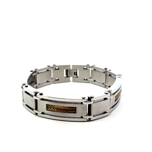 Mens Stainless Steel Wire Bracelet