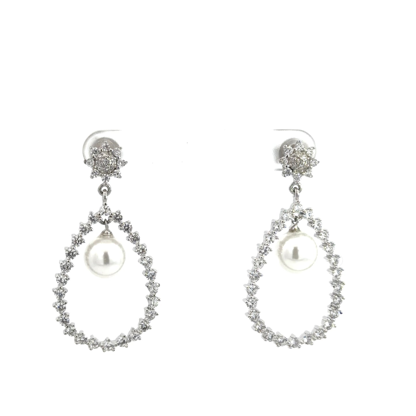 Pearl Suspended Drop Earrings