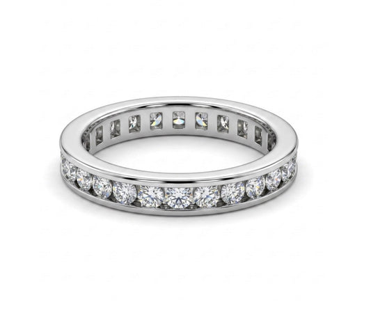 Sterling Silver Brilliant-cut Eternity Ladies Band