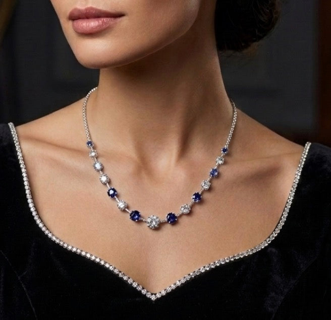 Sterling Silver 17-inch Tennis Necklace