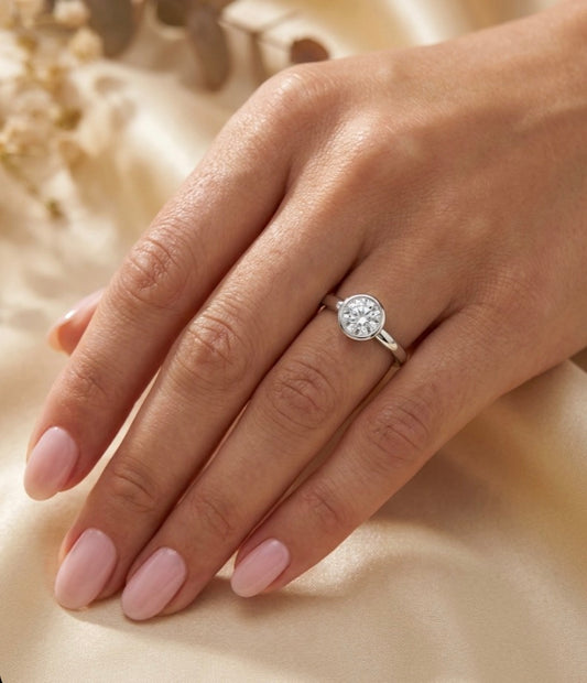Sterling Silver Solitaire Ring