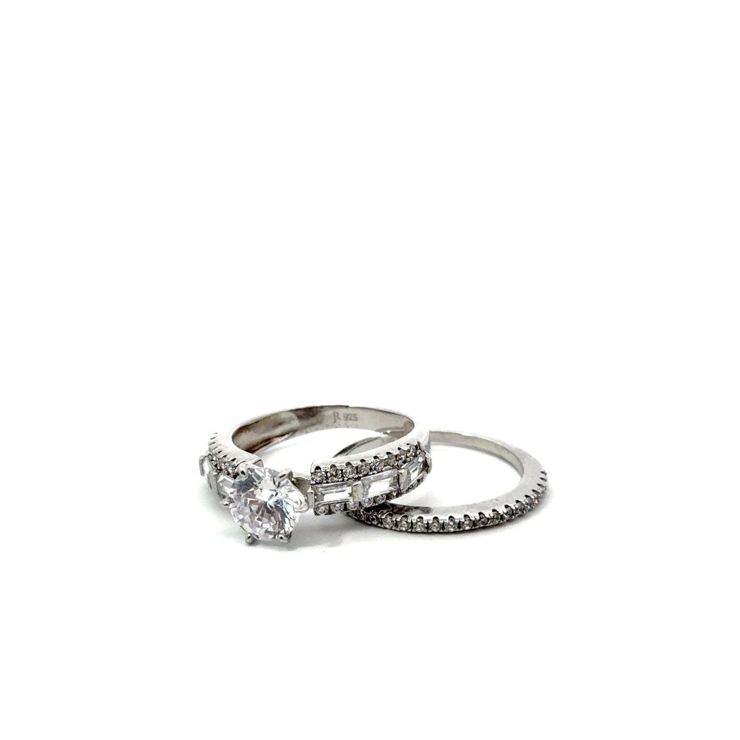 Sterling Silver Radiant Wedding Bands