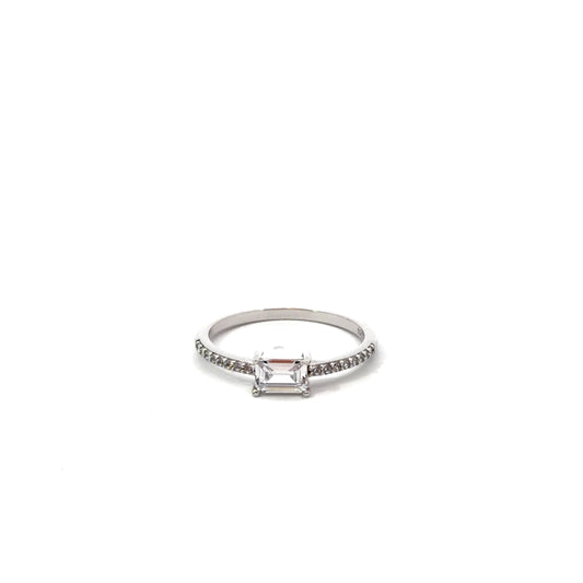 Sterling Silver Elegant Baguette Ring