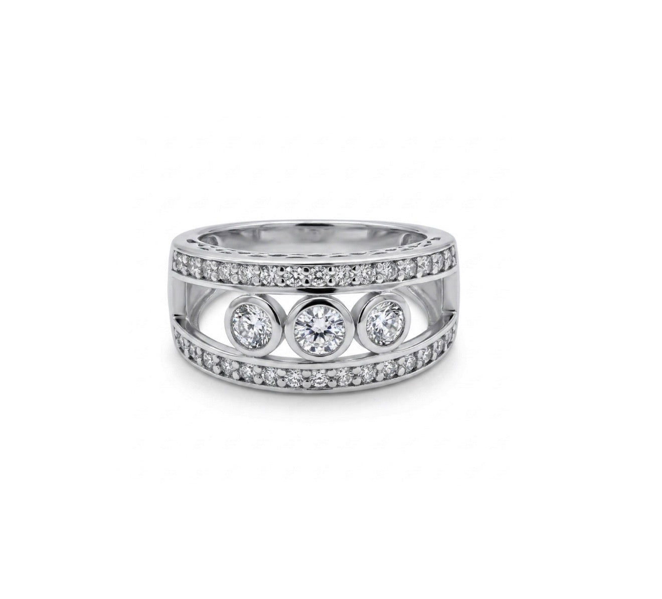 Sterling Silver Wide Ladies Band