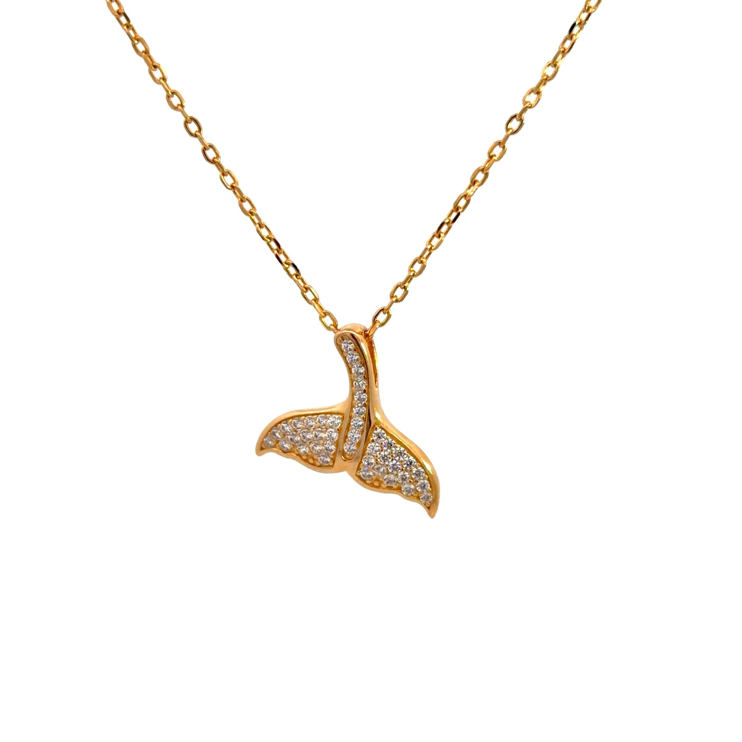 Gold Plated Fish Tail Pendant Necklace
