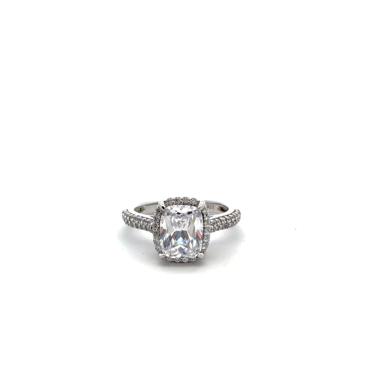 Sterling Silver Radiant Cushion Cut Ring