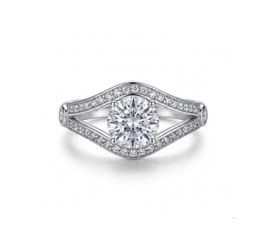 Sterling Silver Brilliant-cut Cubic Zirconia Ring