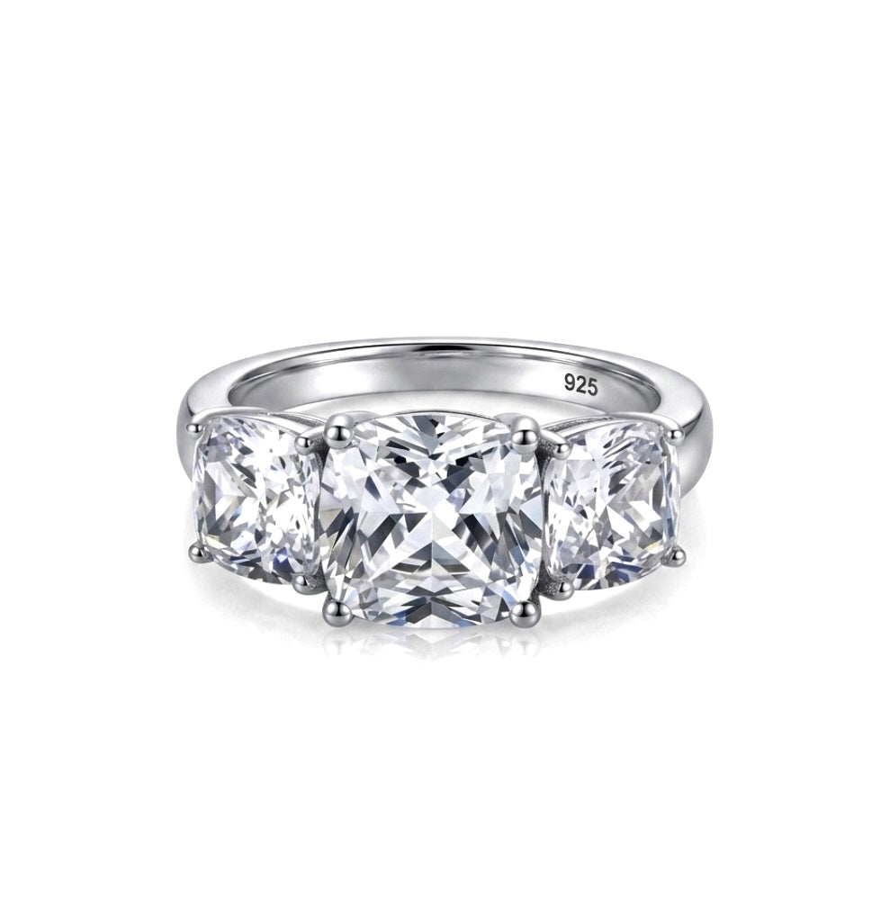Sterling Silver 3-Stone Ring