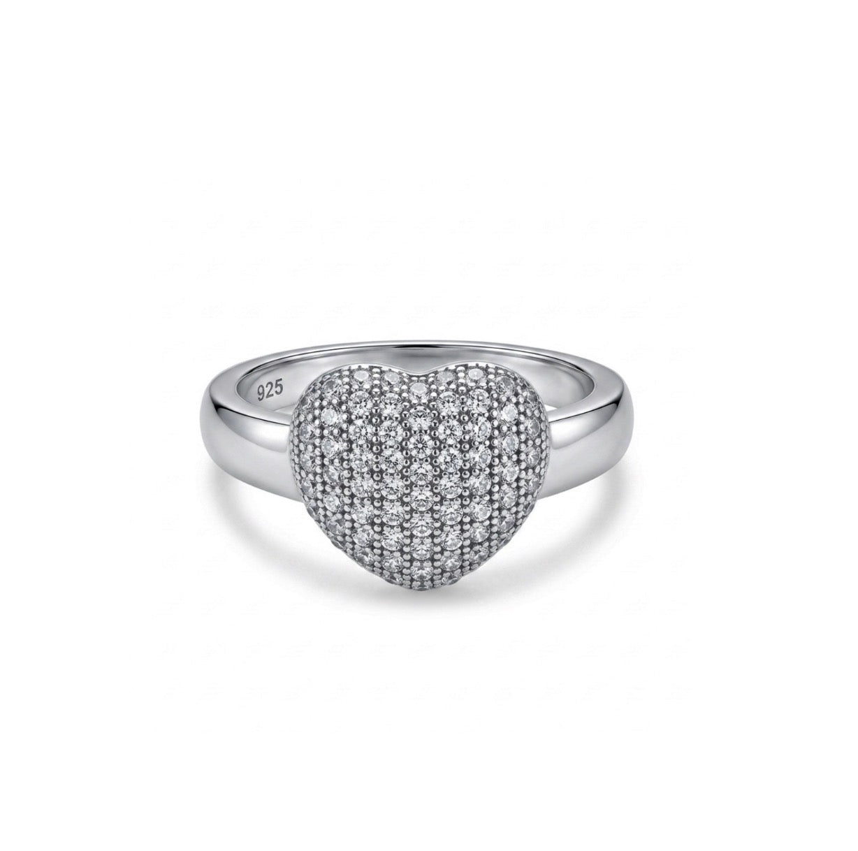 Sterling Silver Heart Shaped Ring