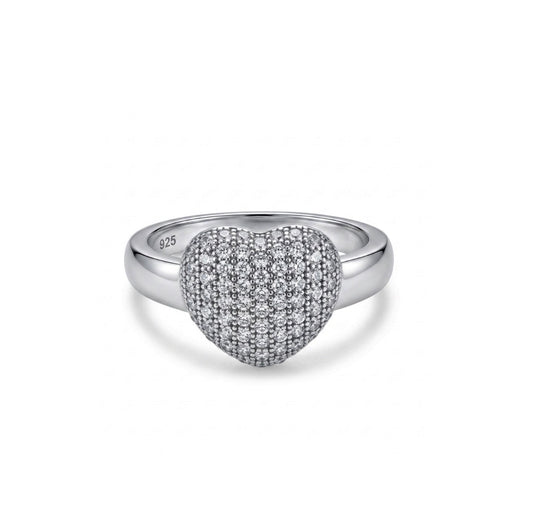 Sterling Silver Heart Shaped Ring