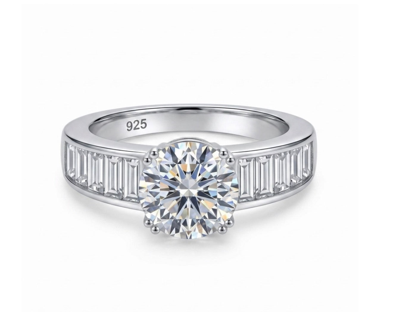 Sterling Silver Brilliant-cut Cubic Zirconia Ring