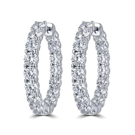 Inside-Out Round Shape 0.90- inch 6.00 ct. Hoop Earrings