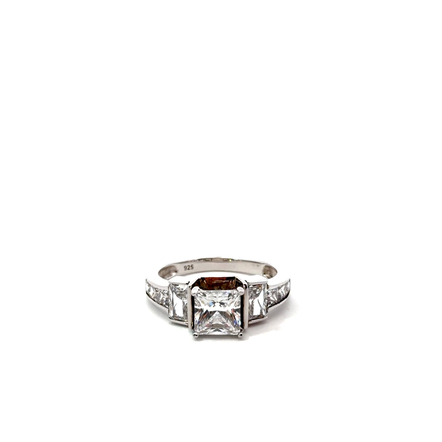 Sterling Silver Princess Cut Ring