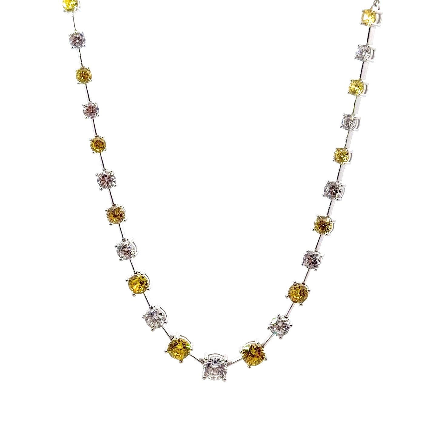 Sterling Silver Tennis Necklace