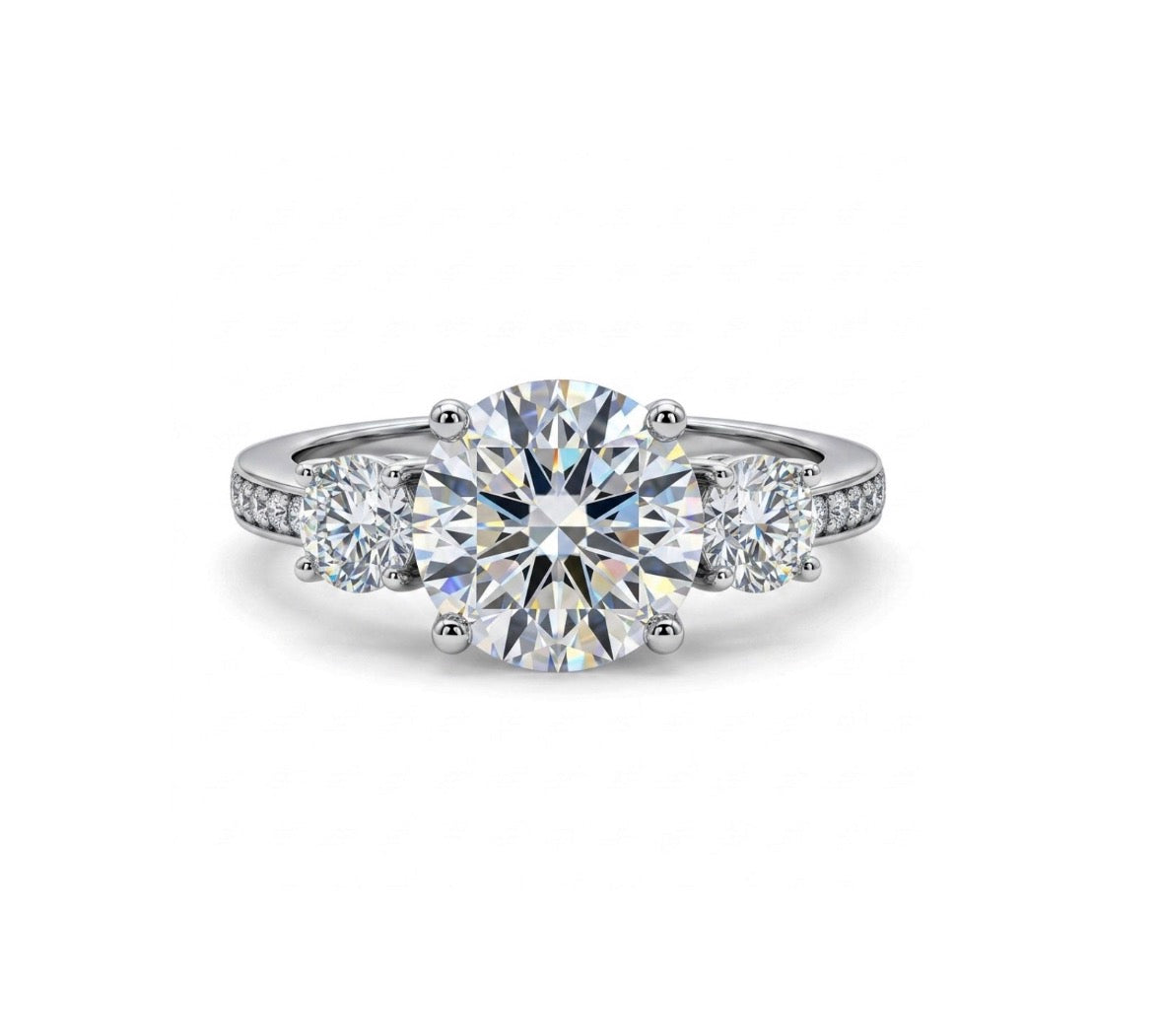Sterling Silver 3-Stone Ring