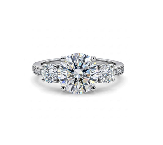 Sterling Silver 3-Stone Ring