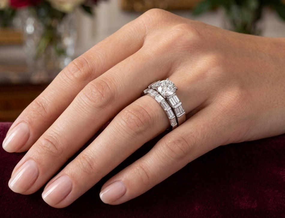 Sterling Silver Wedding Ring Set
