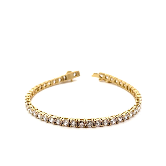 Sterling Silver Gold Plated Tennis Bracelet