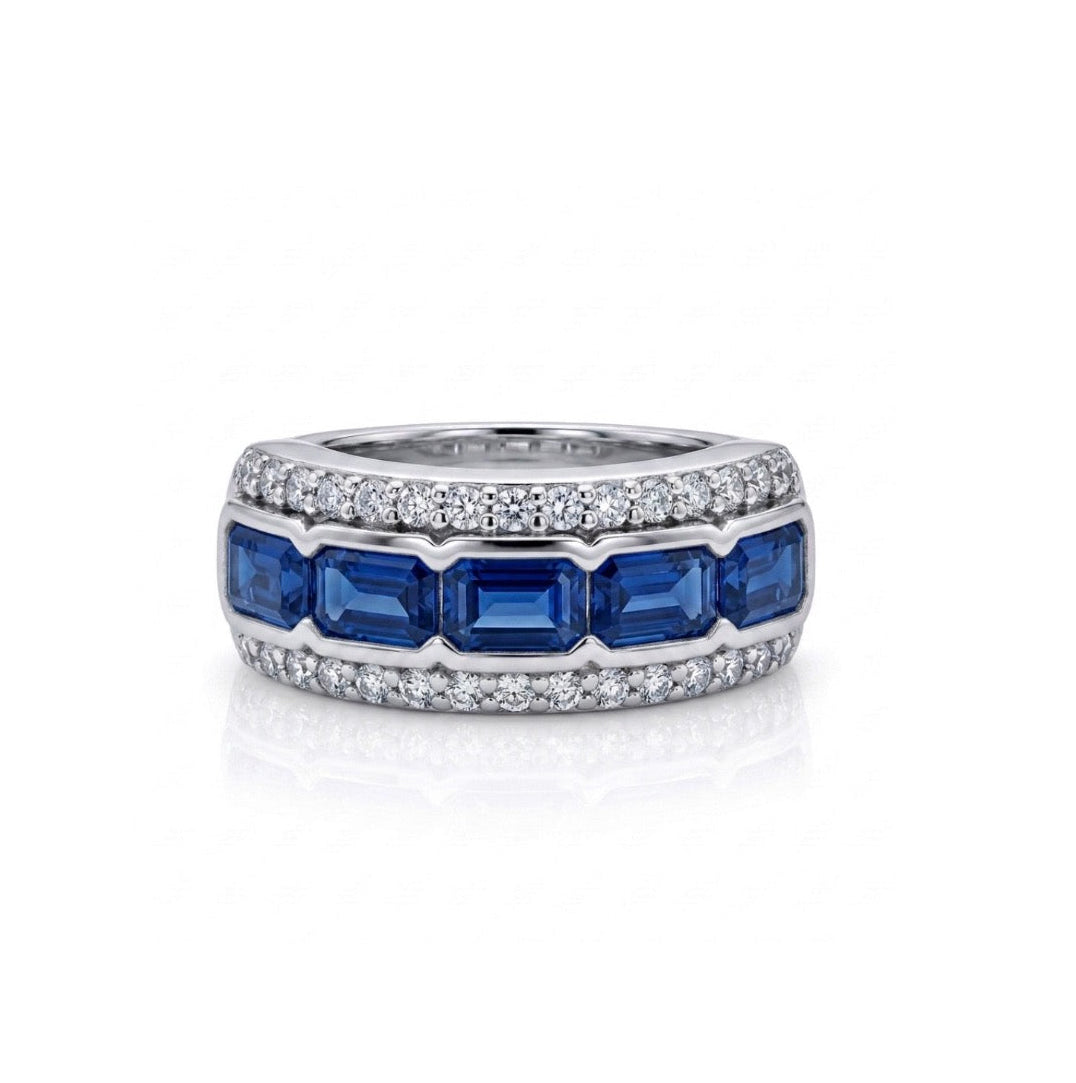 Sterling Silver Wide Ladies Band