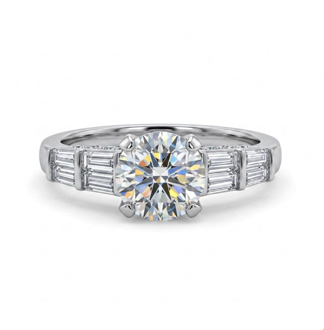 Sterling Silver Cathedral Style Ring