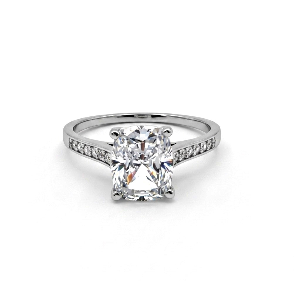 Sterling Silver Radiant Emerald Cut Ring
