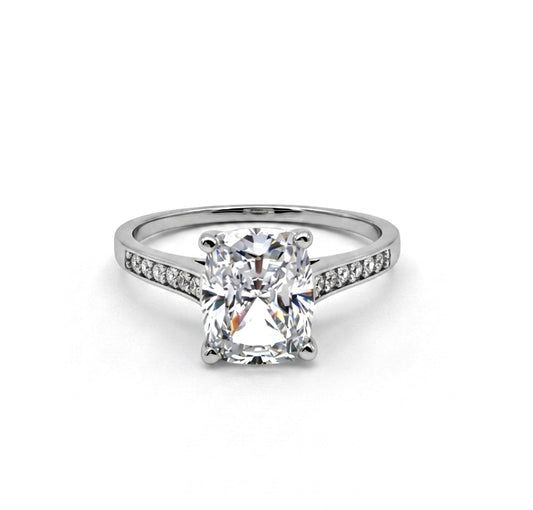 Sterling Silver Radiant Emerald Cut Ring