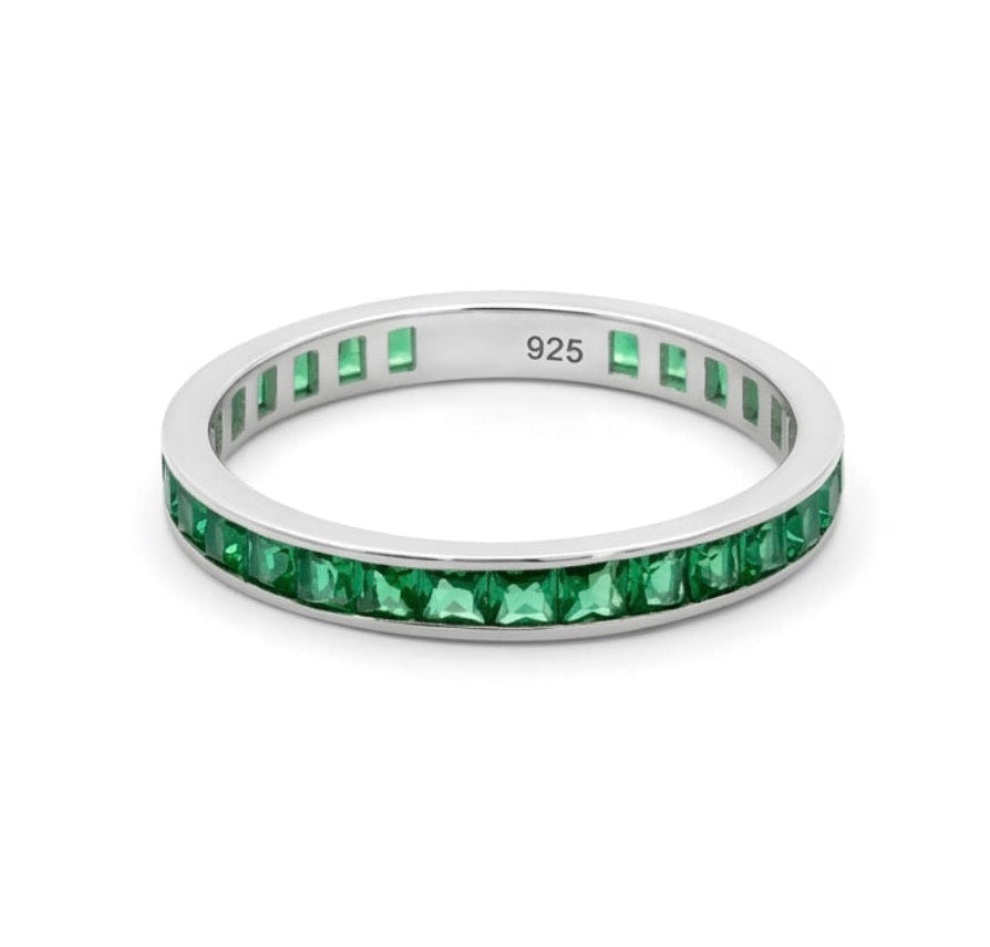 Sterling Silver Eternity  Ladies Band