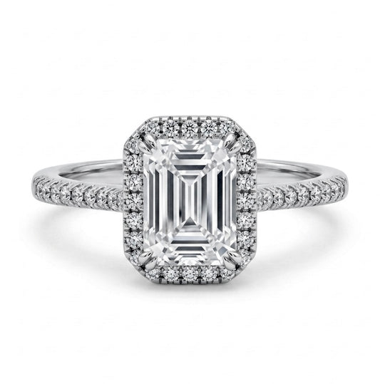 Sterling Silver Vintage Inspired Emerald Cut Ring