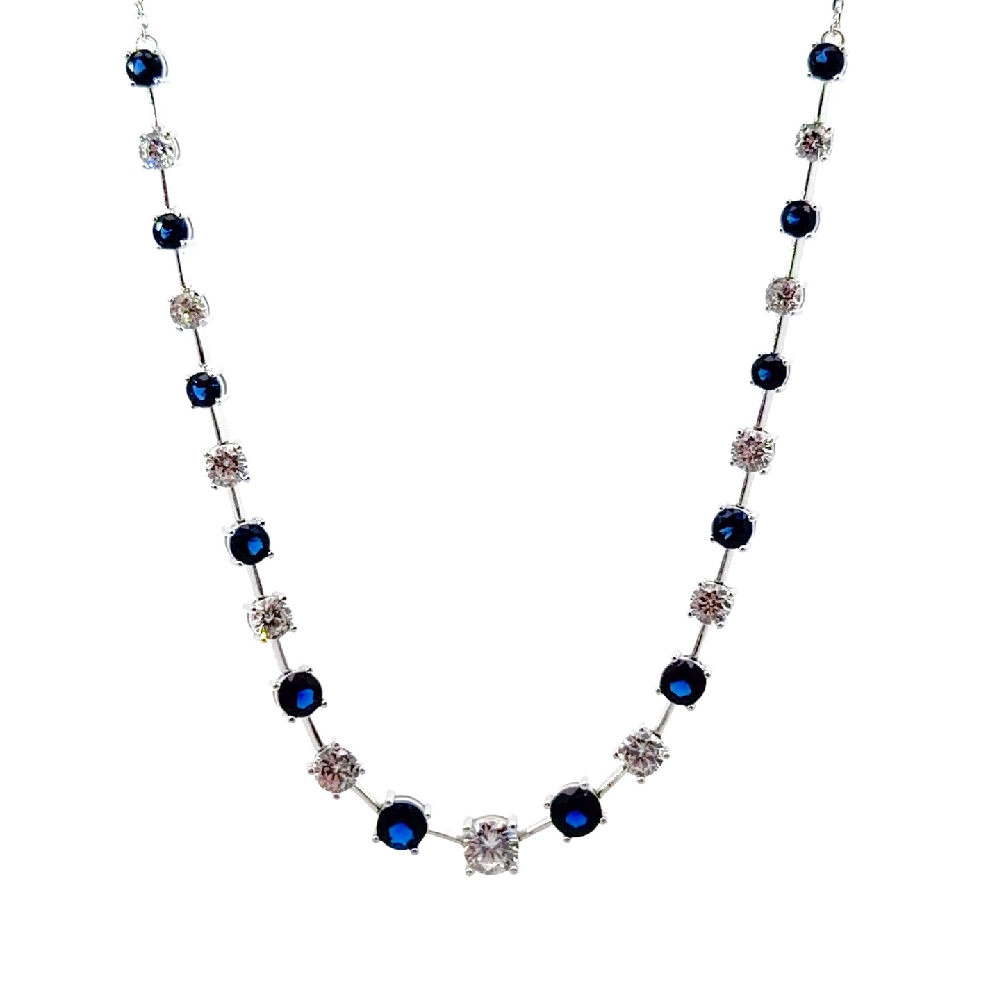 Sterling Silver Tennis Necklace