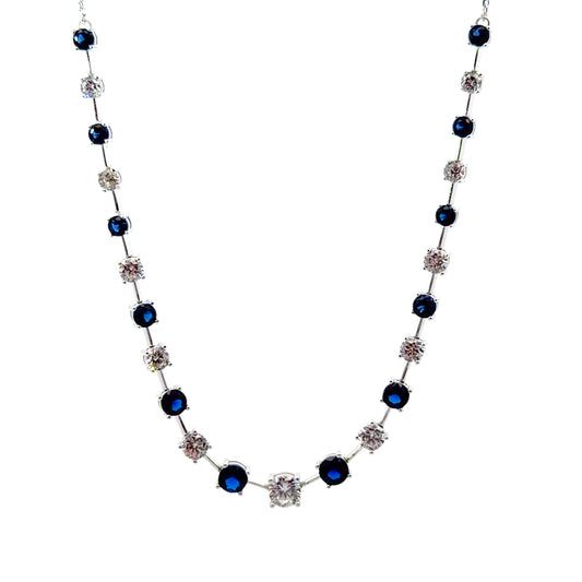 Sterling Silver Tennis Necklace