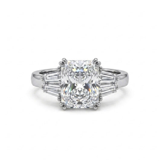 Sterling Silver Radiant Cut Ring